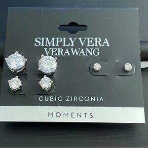 Simply Vera Vera Wang cubic Zirconia stud earrings set of 3